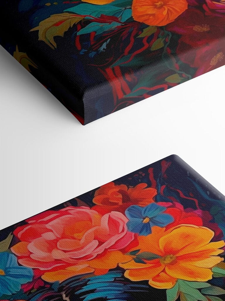 Painting of a woman with flowers in her hair