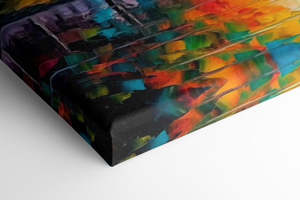 Painting of a colorful landscape Painting of a colorful landscape