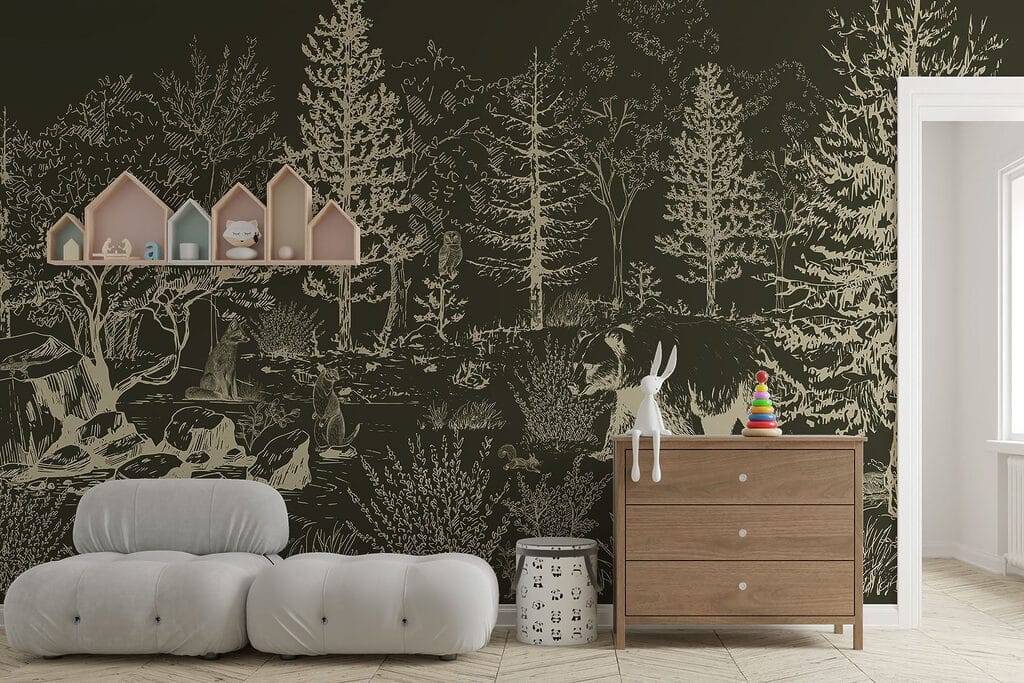 Bear walking in the woods Bear walking in the woods