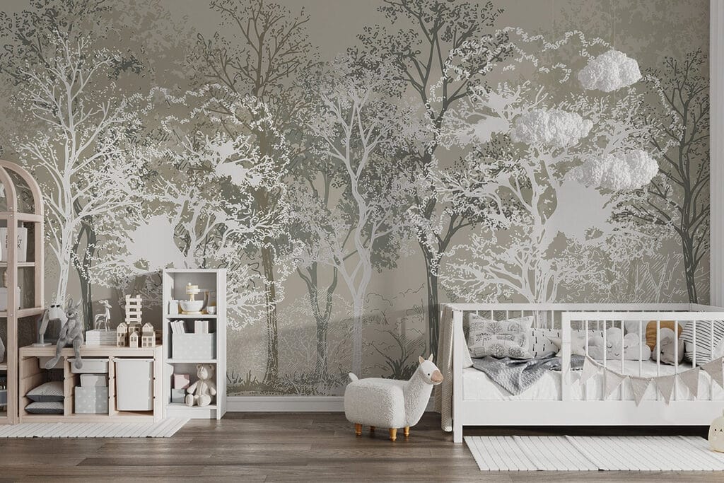 Group of trees in a forest