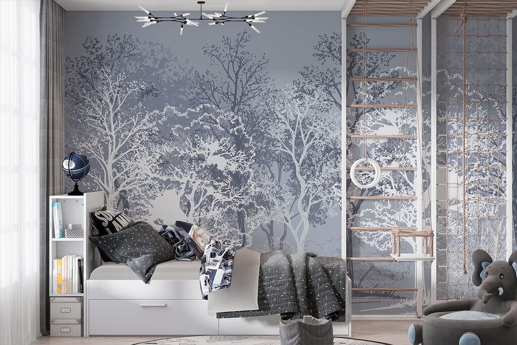 Group of trees in a forest