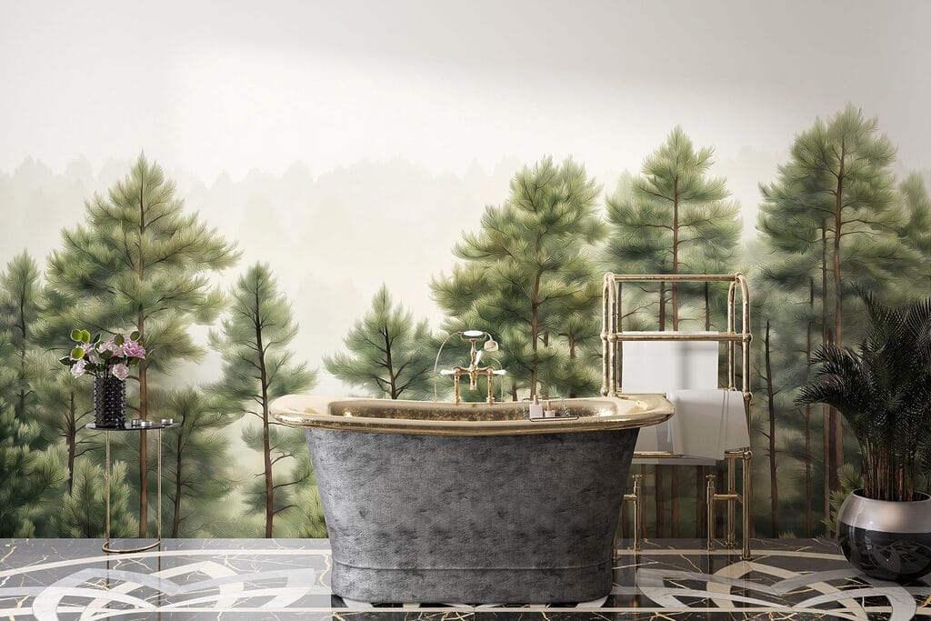 Group of trees in a forest Group of trees in a forest