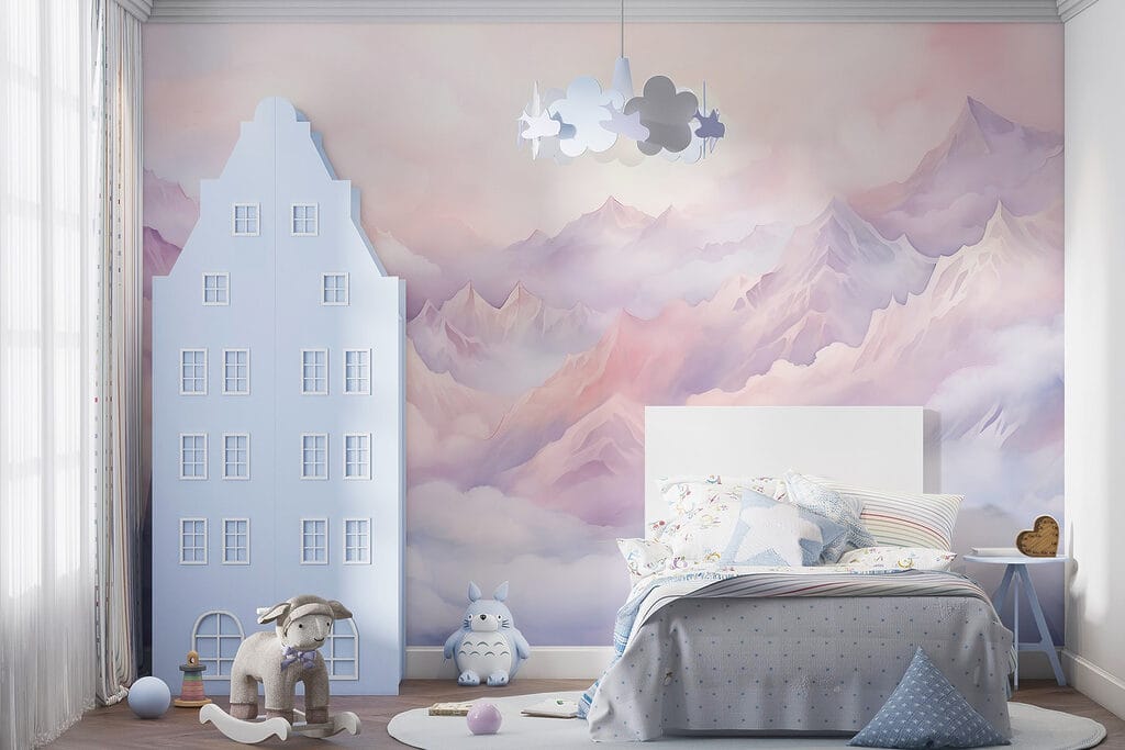 Mountain range with clouds Mountain range with clouds