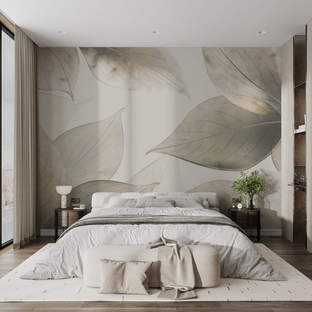 Serene leaves in soft colors Serene leaves in soft colors