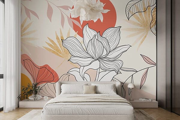 Fototapety Kvet a listy s červeným slnkom (Katalógové číslo: w02953) Fototapety Fototapety Kvet a listy s červeným slnkom (Katalógové číslo: w02953)