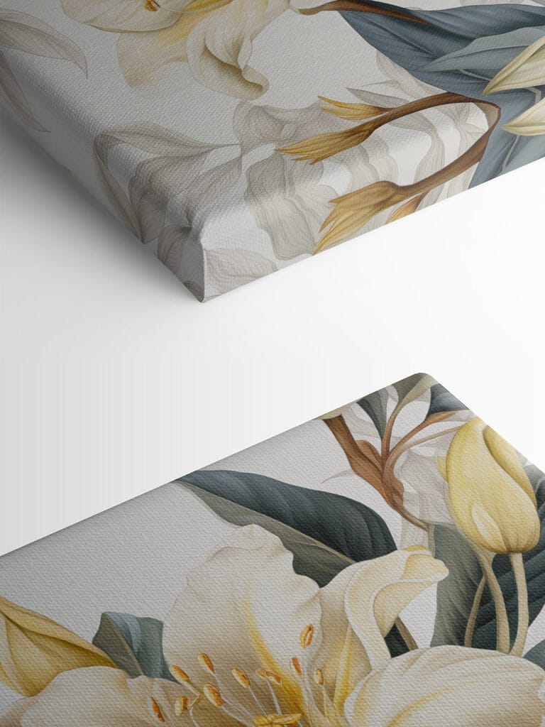 Delicate blooms amidst lush foliage