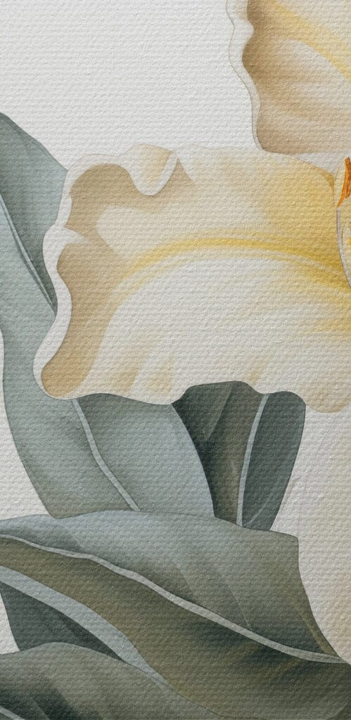 Delicate blooms amidst lush foliage