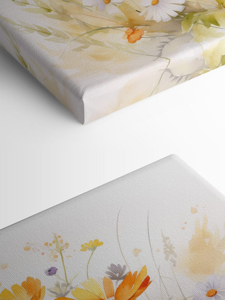 Butterfly flying over a yellow and white flowers