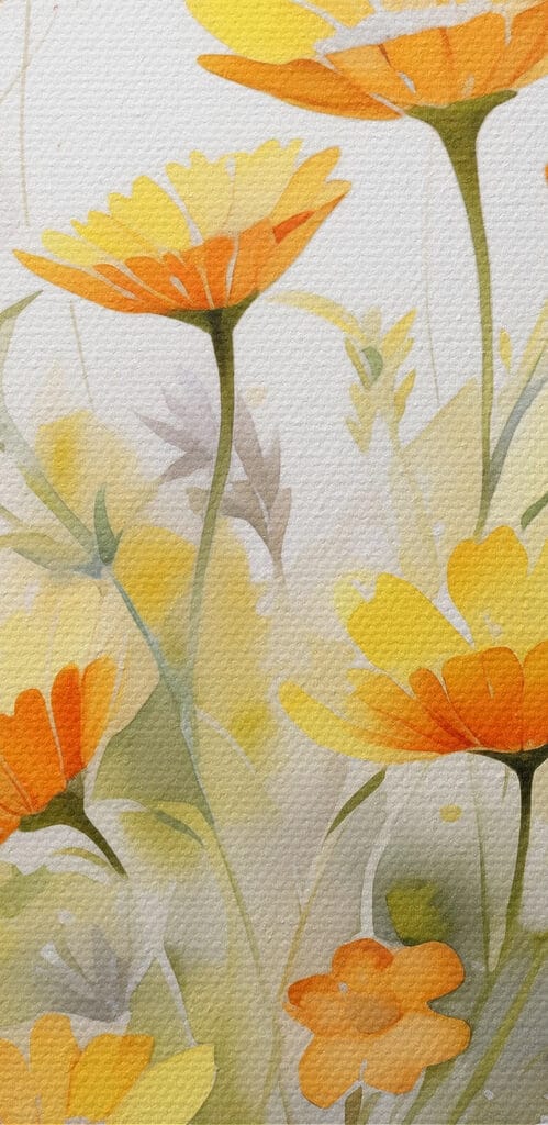 Butterfly flying over a yellow and white flowers