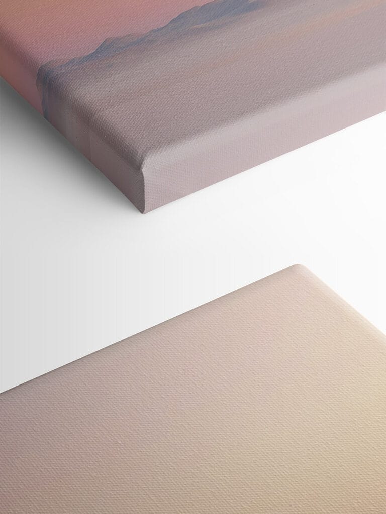 Snow covered mountain in a desert