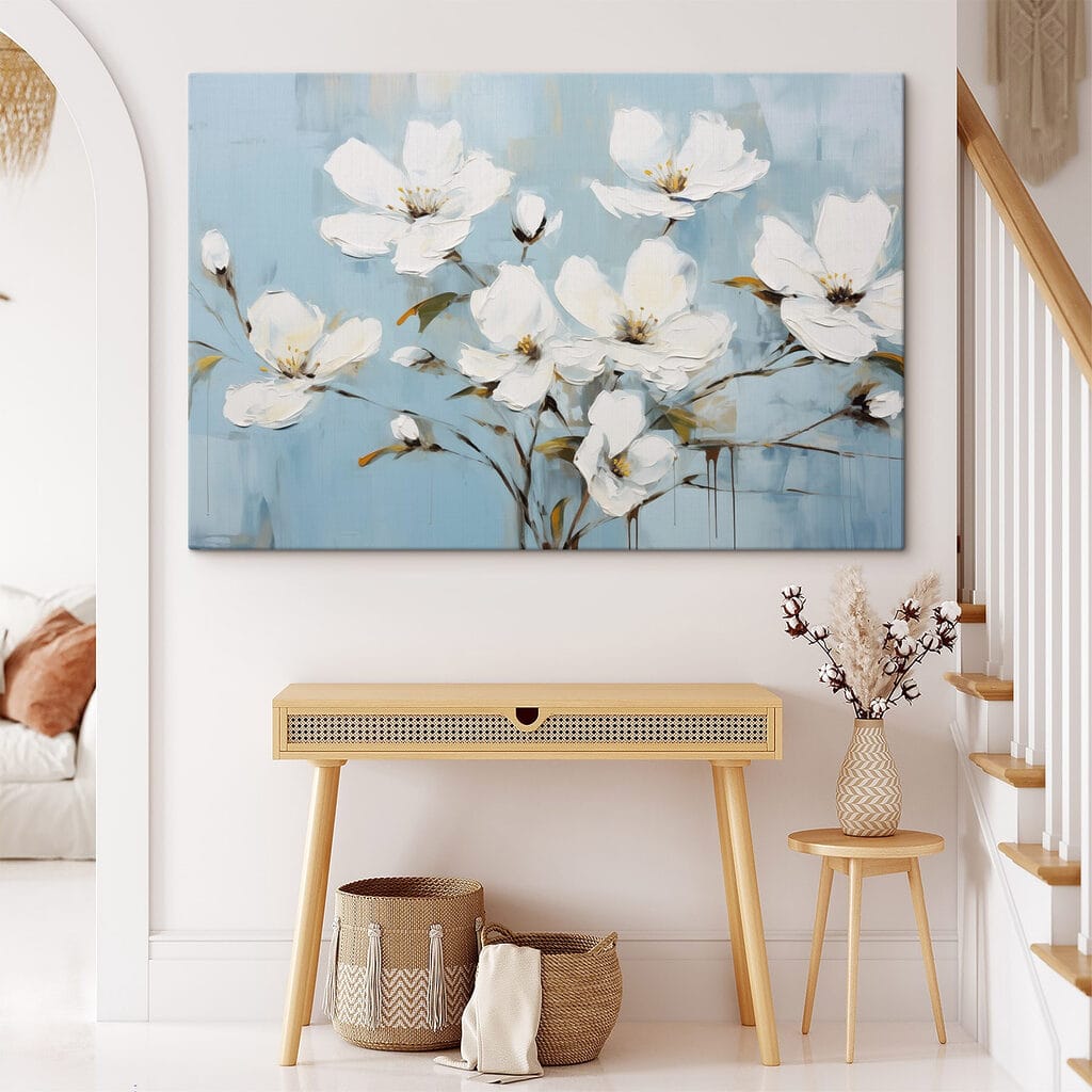 Painting of white flowers