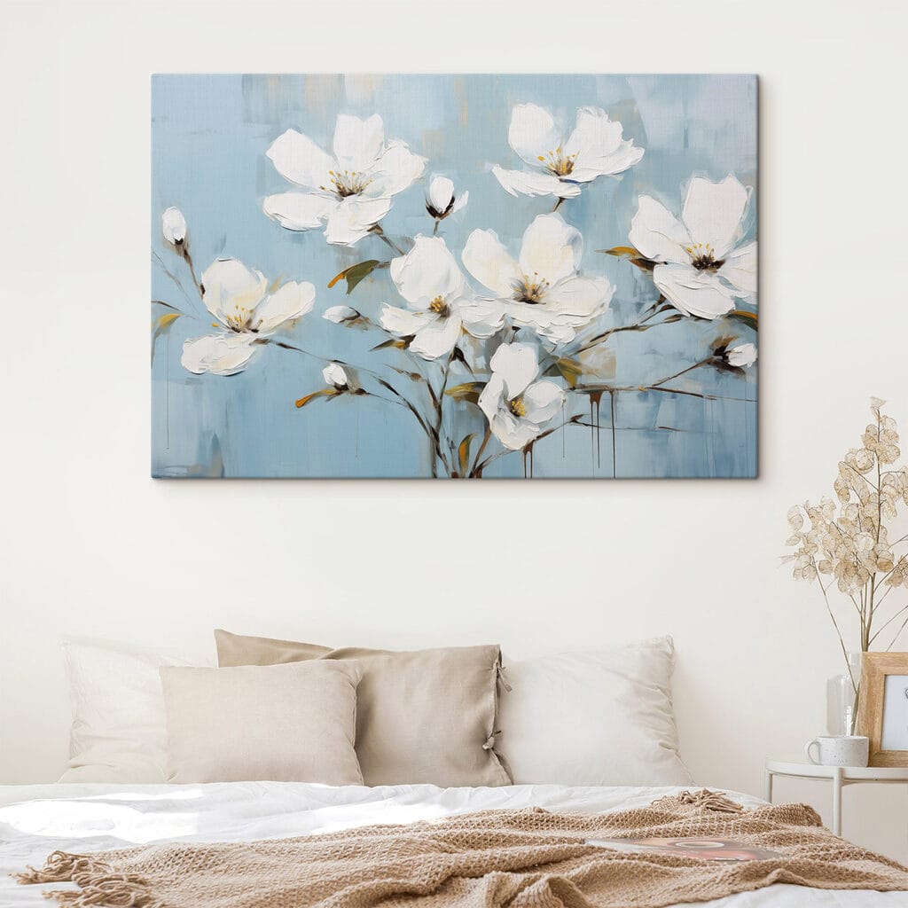 Painting of white flowers