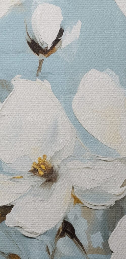 Painting of white flowers