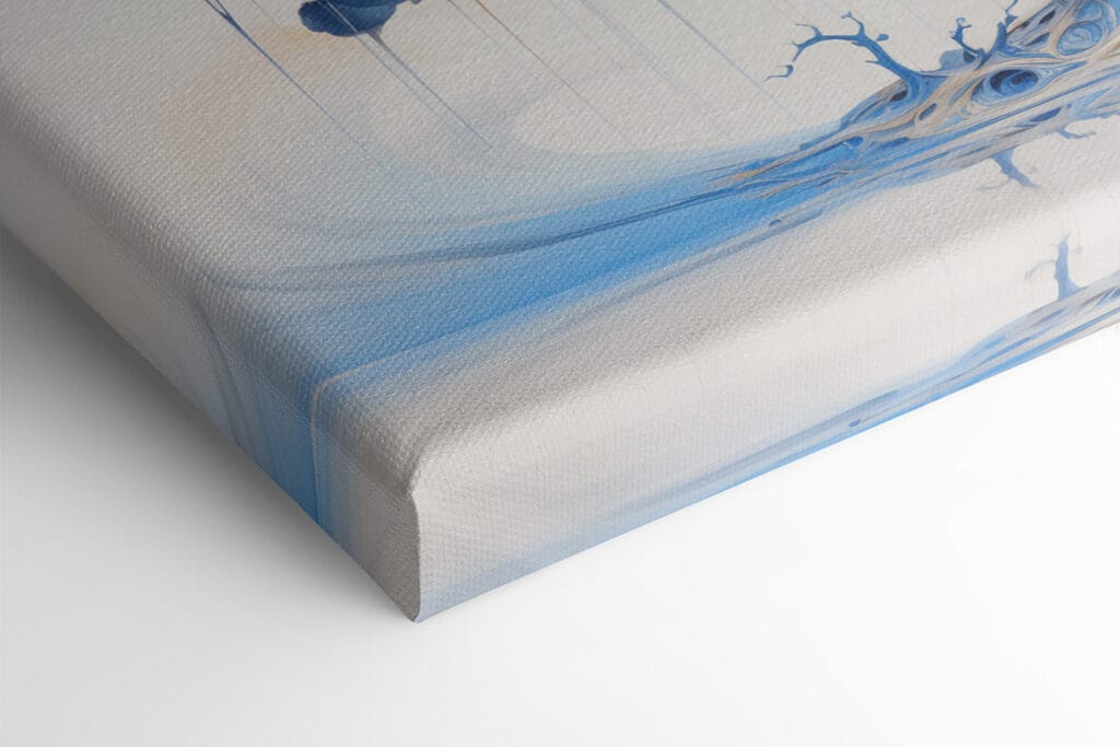 Tree with blue and yellow leaves Tree with blue and yellow leaves