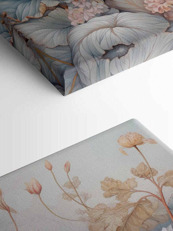 Painting of flowers and leaves