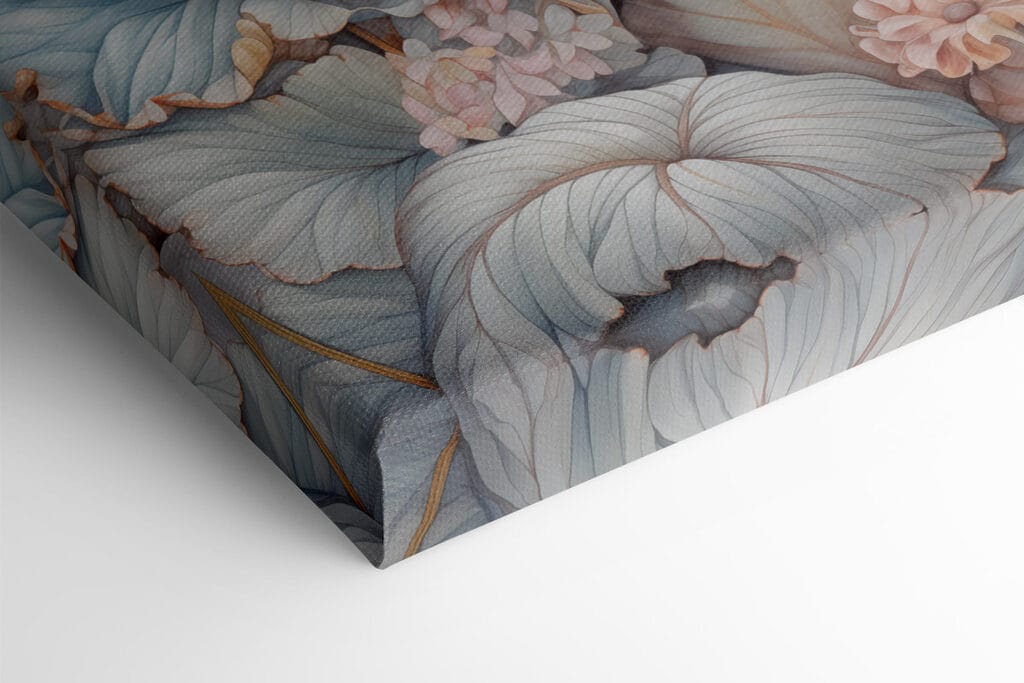 Painting of flowers and leaves