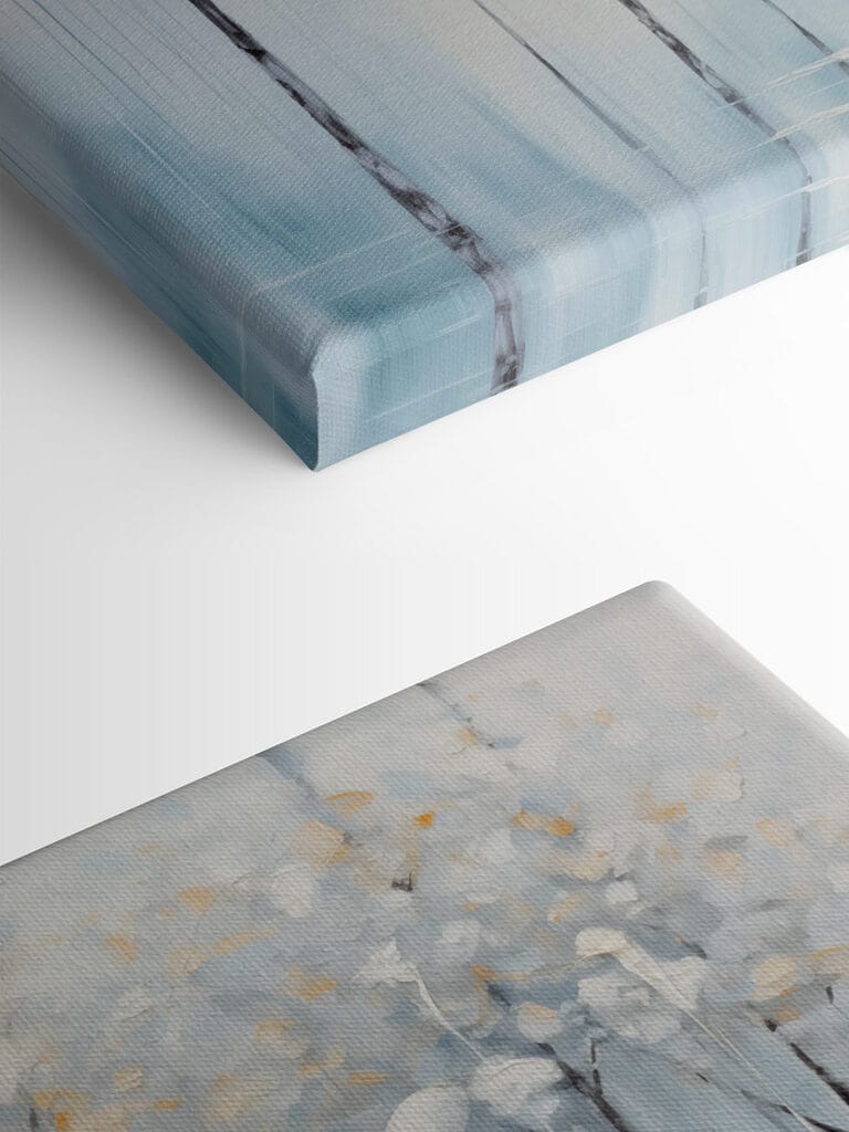 Painting of trees in a lake Painting of trees in a lake