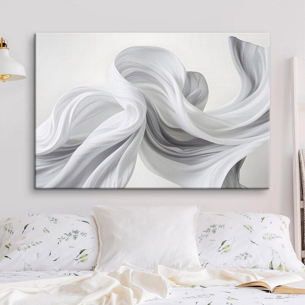 White fabric in the air White fabric in the air