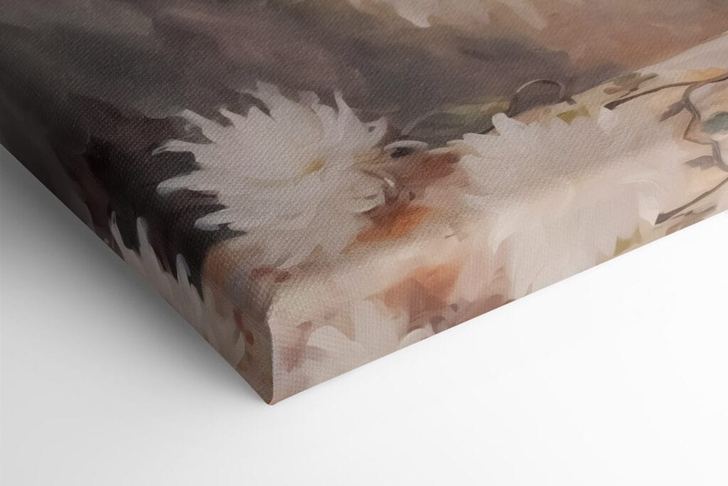 Painting of flowers in a vase