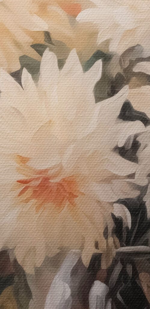 Painting of flowers in a vase