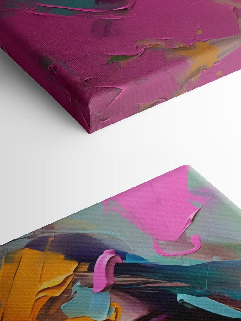 Painting of a woman with flowers on her face