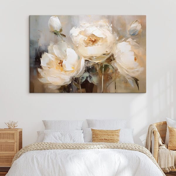 Painting of white flowers