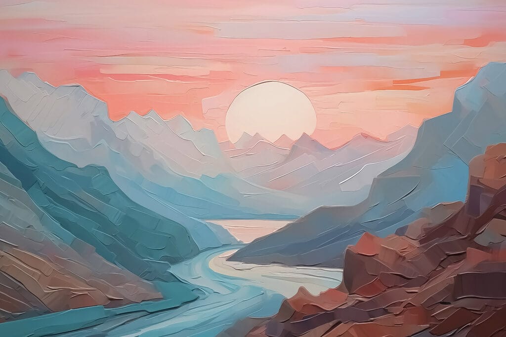 River running through a mountain