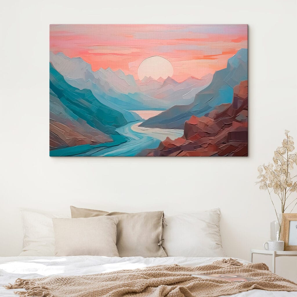 River running through a mountain