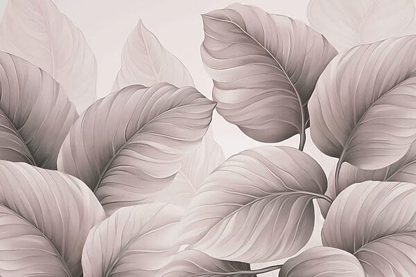 Pokojné vzory listov v jemných tónoch Pokojné vzory listov v jemných tónoch
