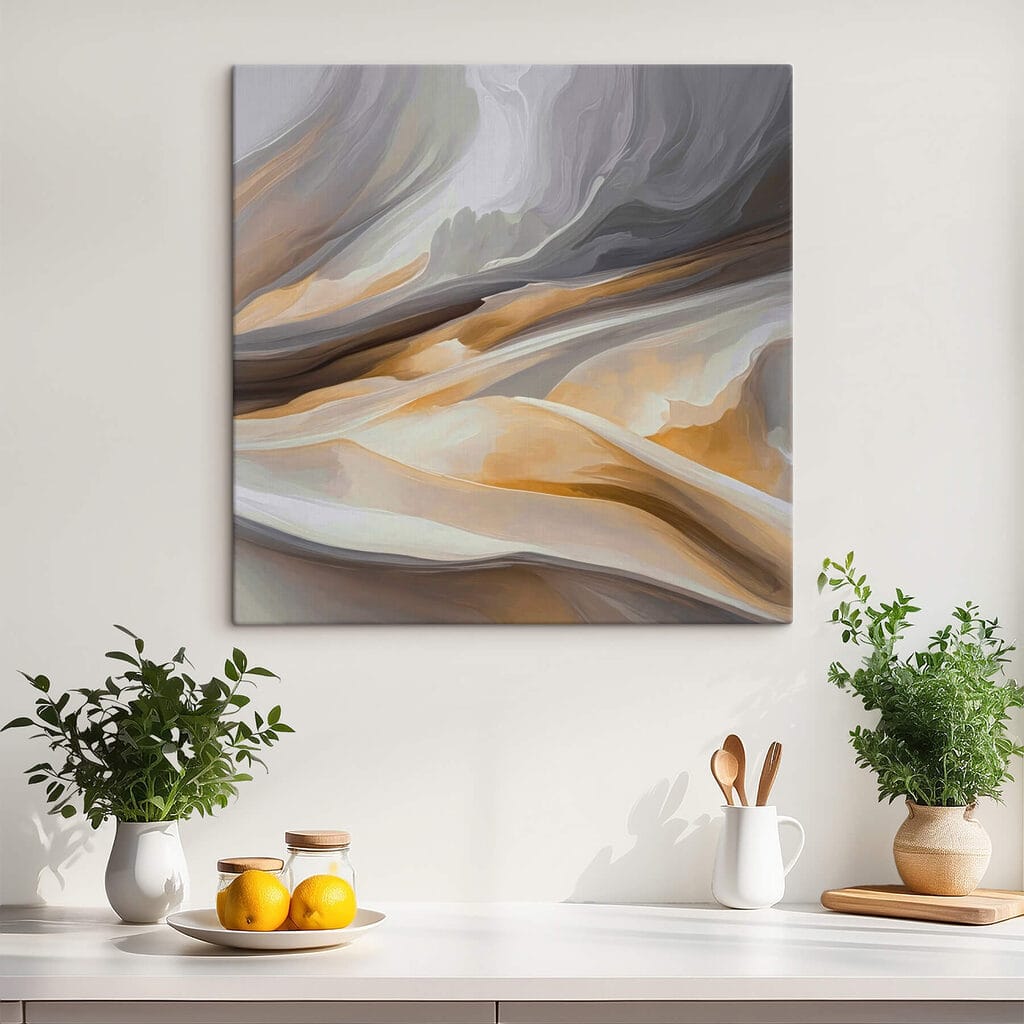 Abstract waves of soft colors