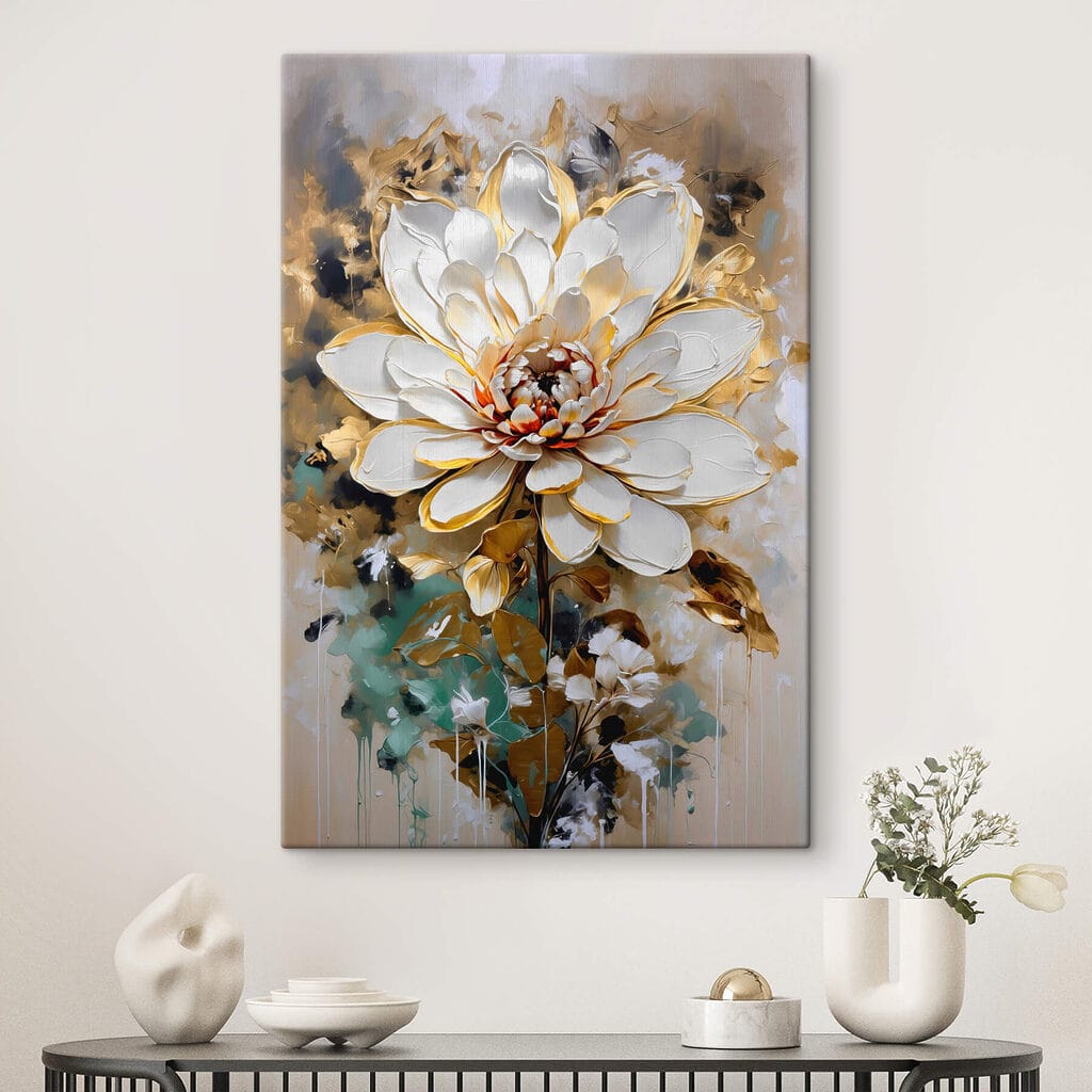 Painting of a white flower Painting of a white flower