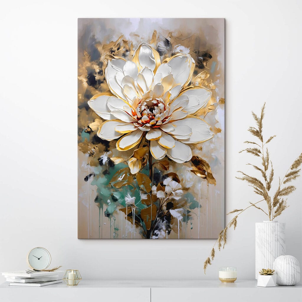 Painting of a white flower Painting of a white flower