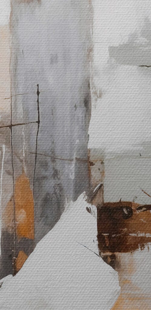 Painting of a white and brown wall