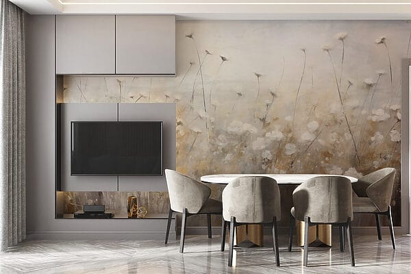 Painting of white flowers Painting of white flowers