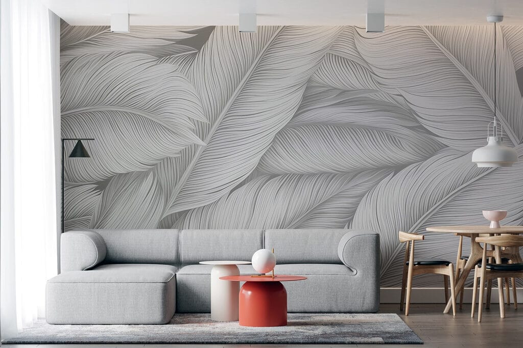 Textured leaves in soft tones Textured leaves in soft tones