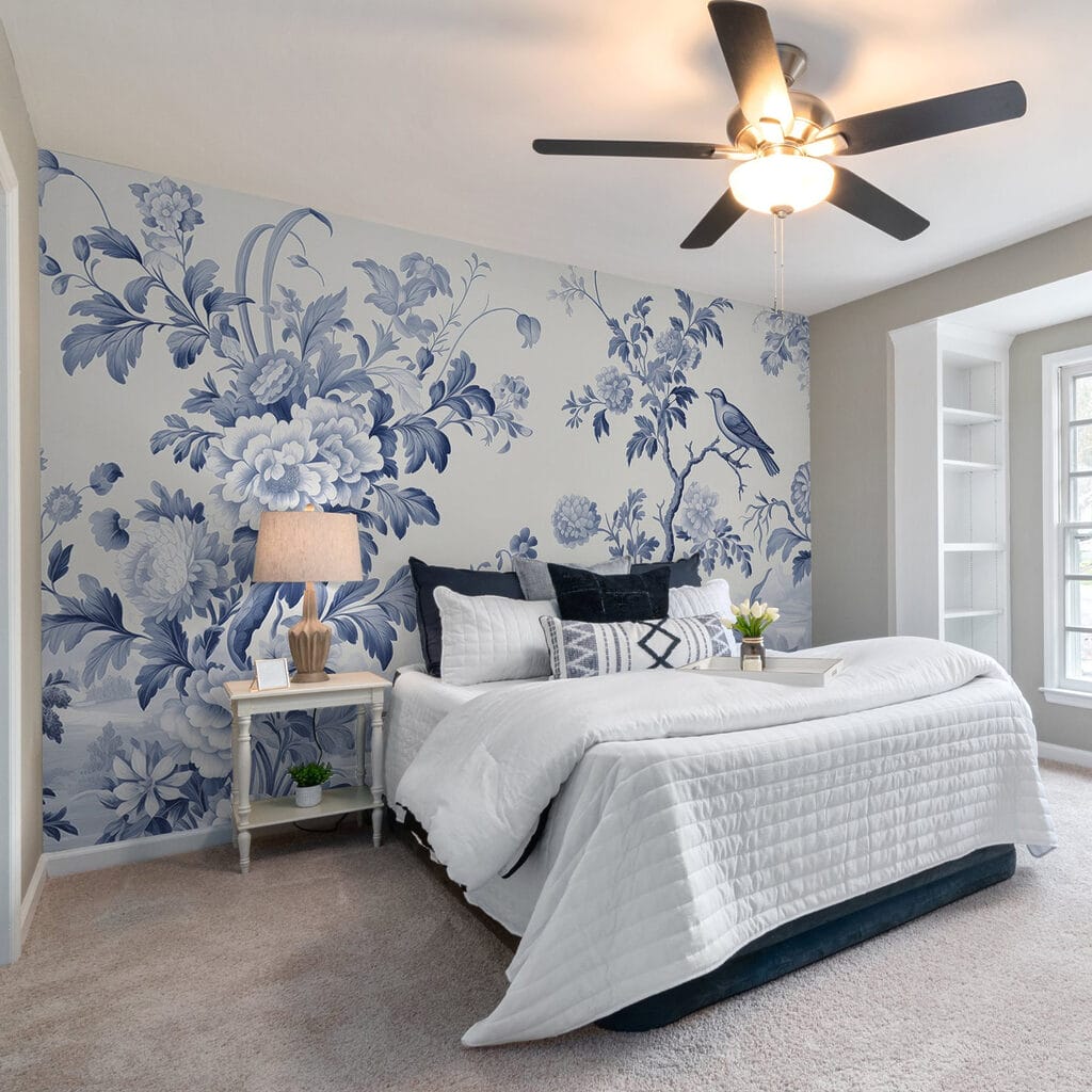 Blue and white floral design Blue and white floral design