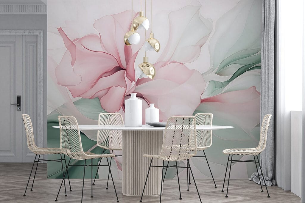 Delicate pastel floral abstraction