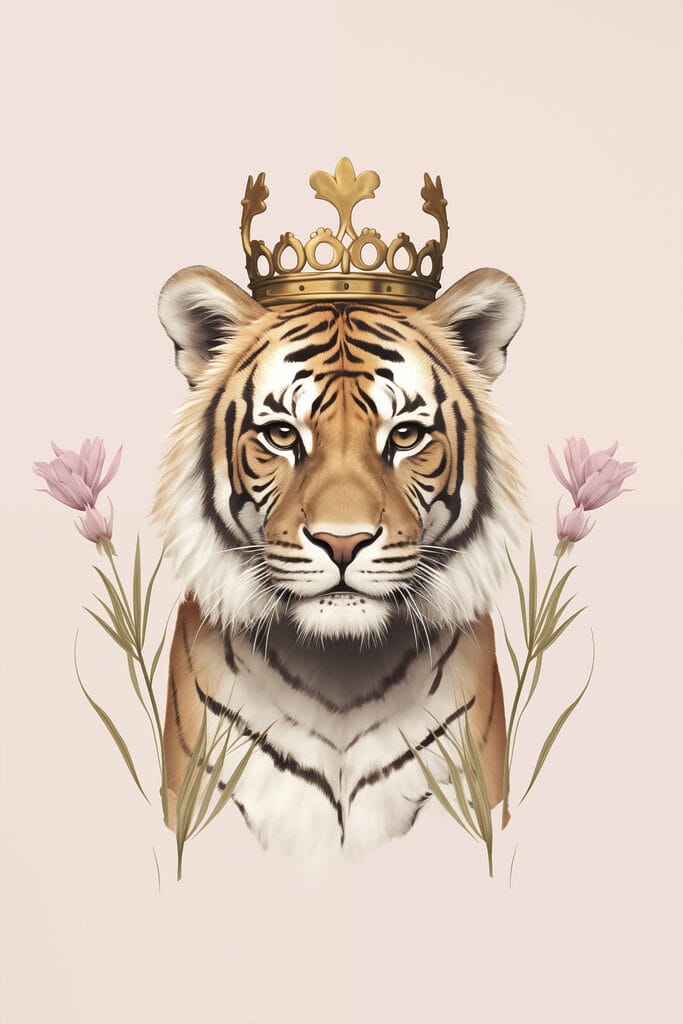Tiger with a crown Tiger with a crown