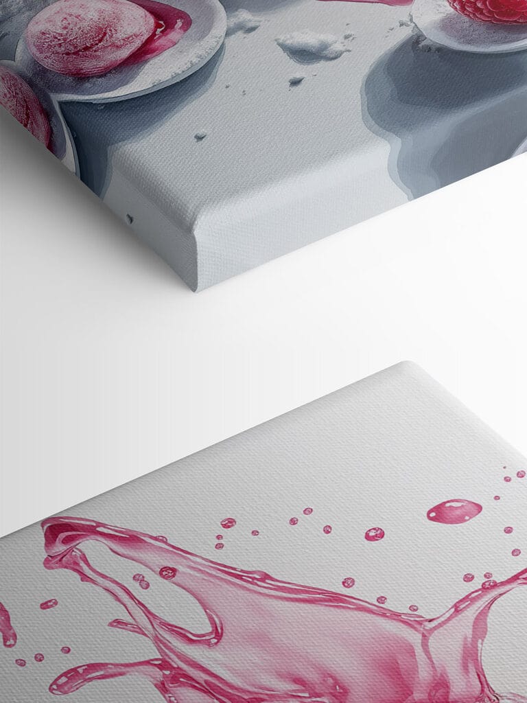 Donut with pink frosting and powdered sugar