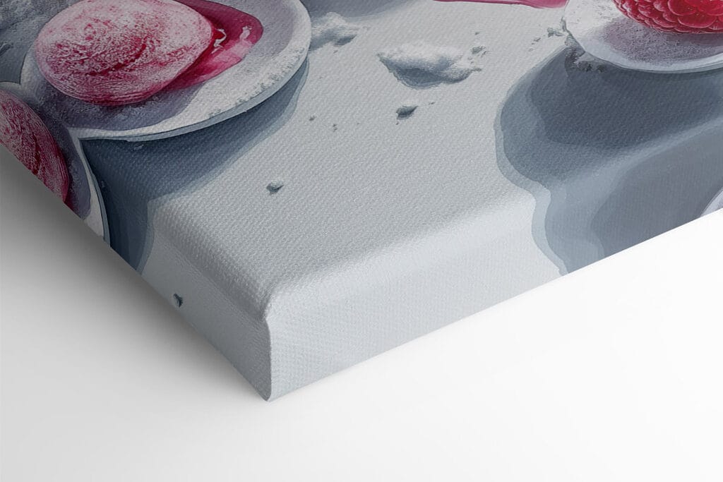 Donut with pink frosting and powdered sugar