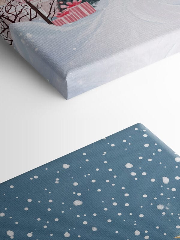 Christmas tree in front of a pink house