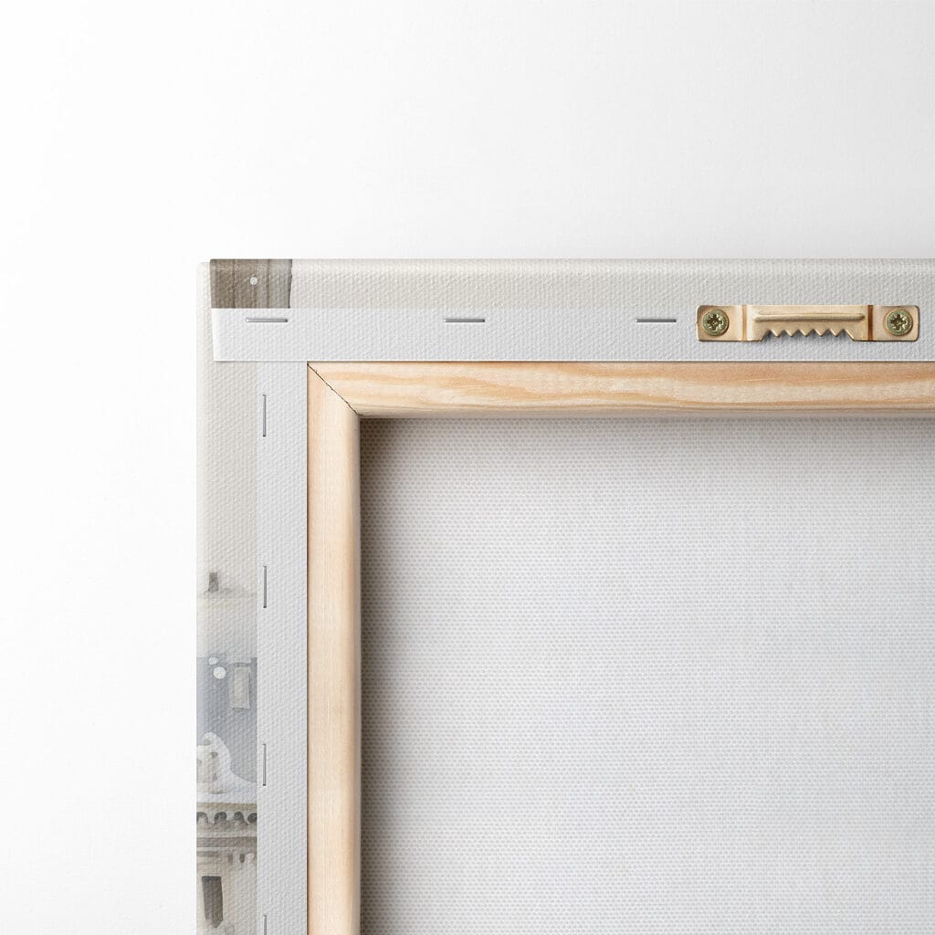 Table with cups and a vase of flowers on it with a snowy landscape Table with cups and a vase of flowers on it with a snowy landscape