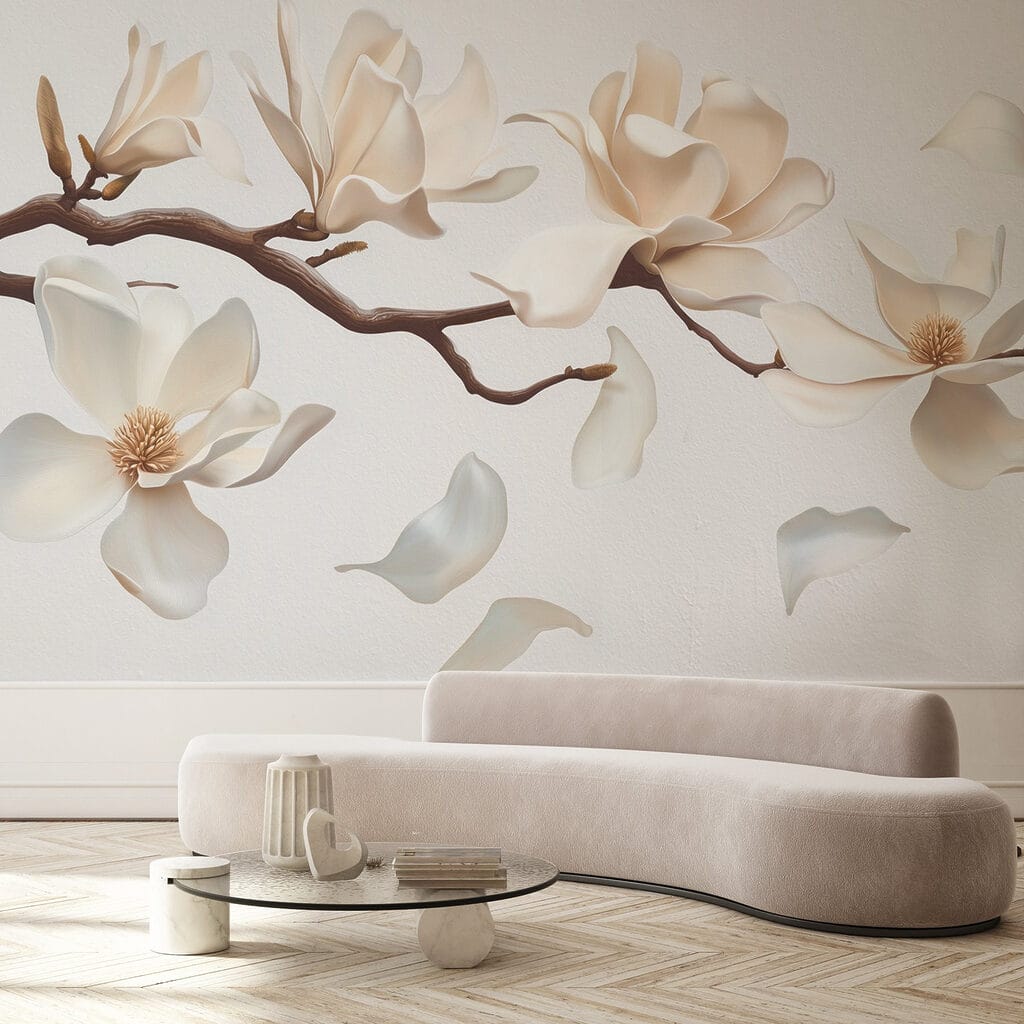 White flowers on a branch White flowers on a branch