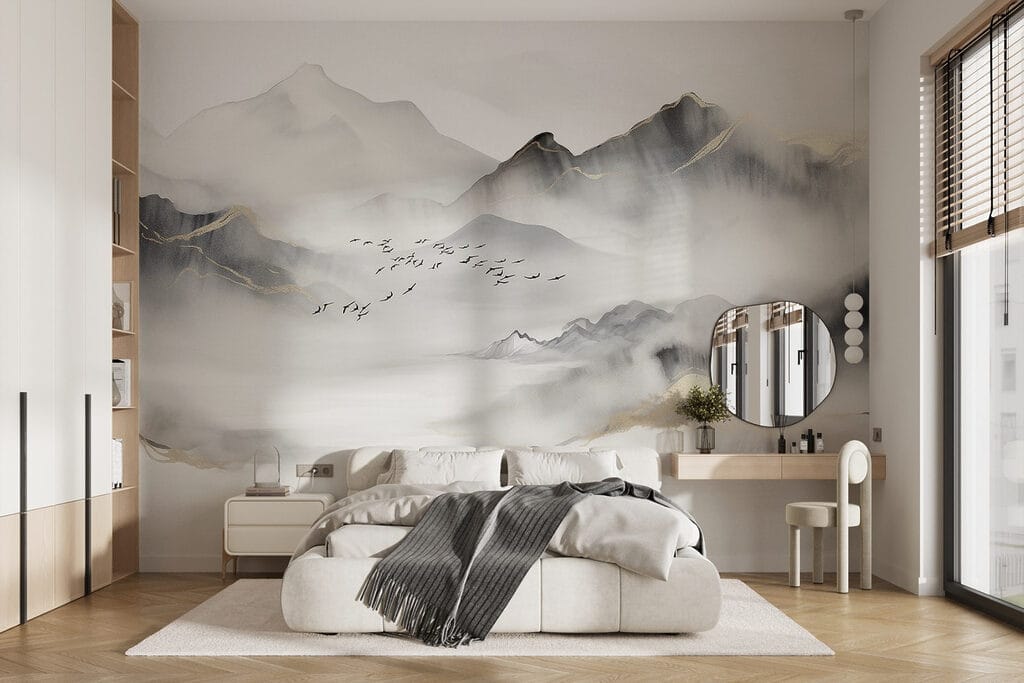 Birds flying in the clouds Birds flying in the clouds