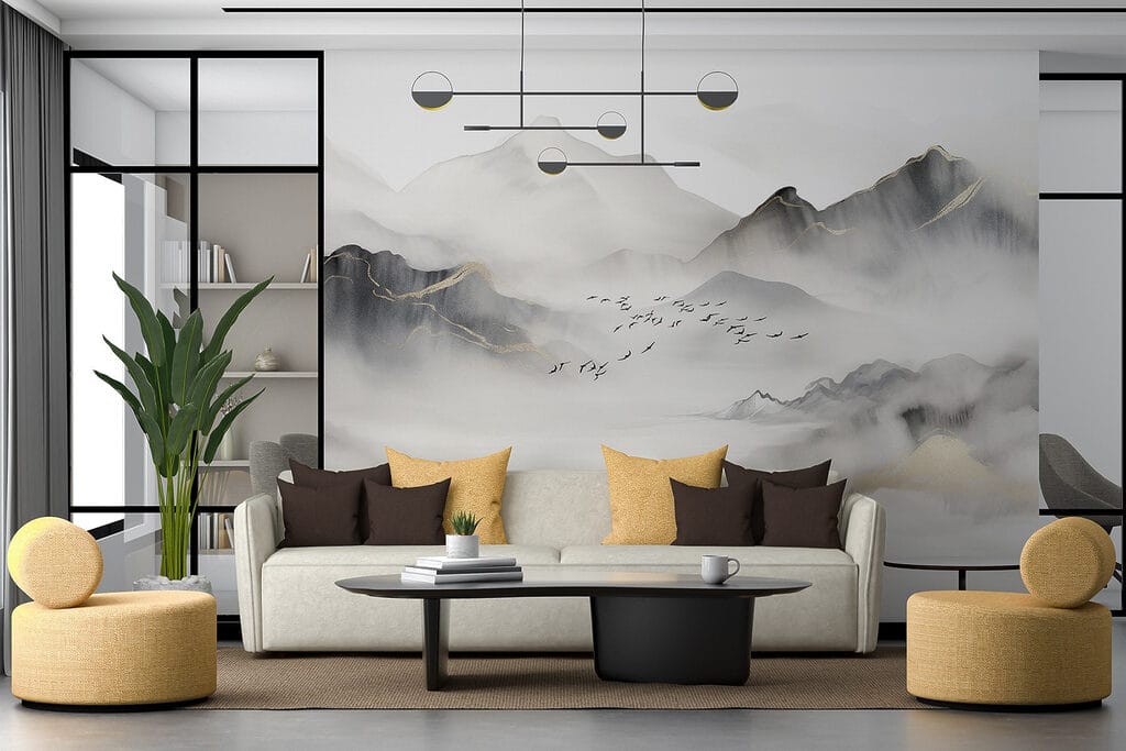 Birds flying in the clouds Birds flying in the clouds