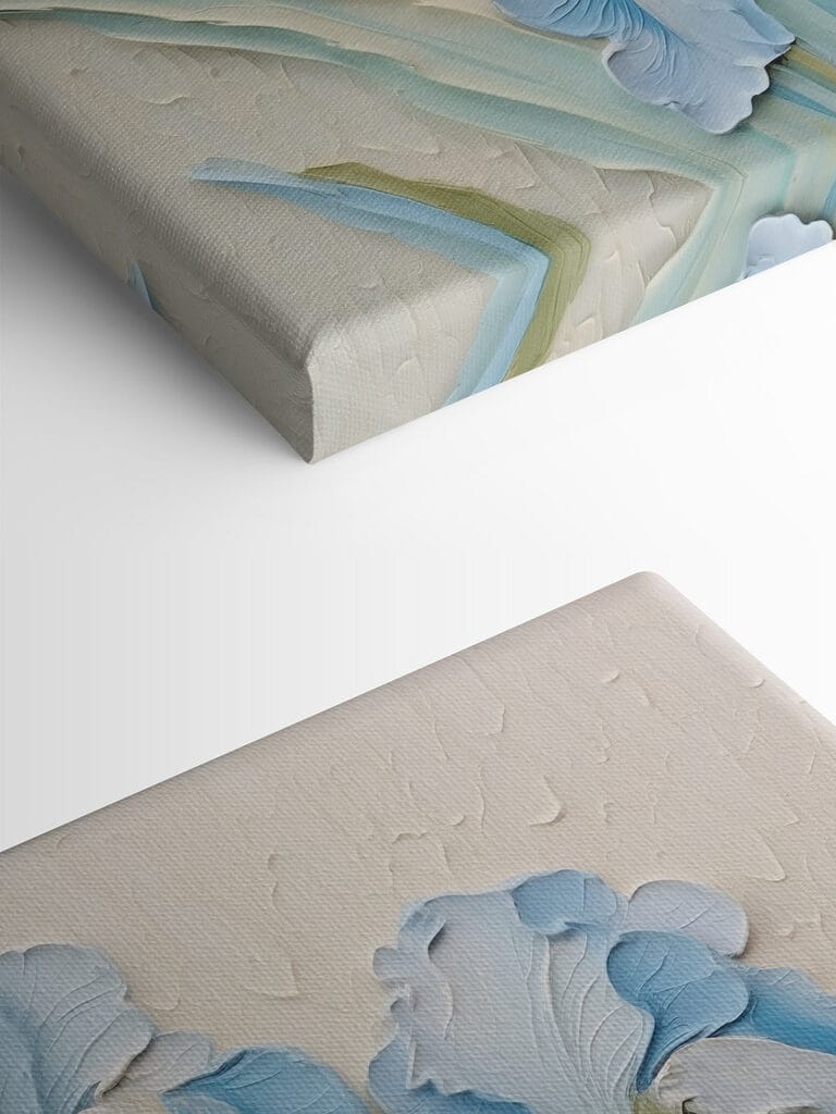 Painting of flowers on a wall Painting of flowers on a wall