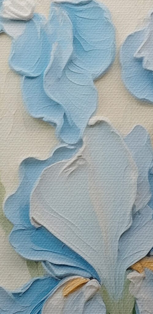 Painting of flowers on a wall Painting of flowers on a wall