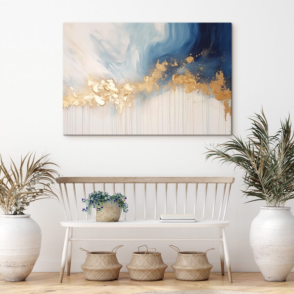 Abstract waves of blue and cream Abstract waves of blue and cream