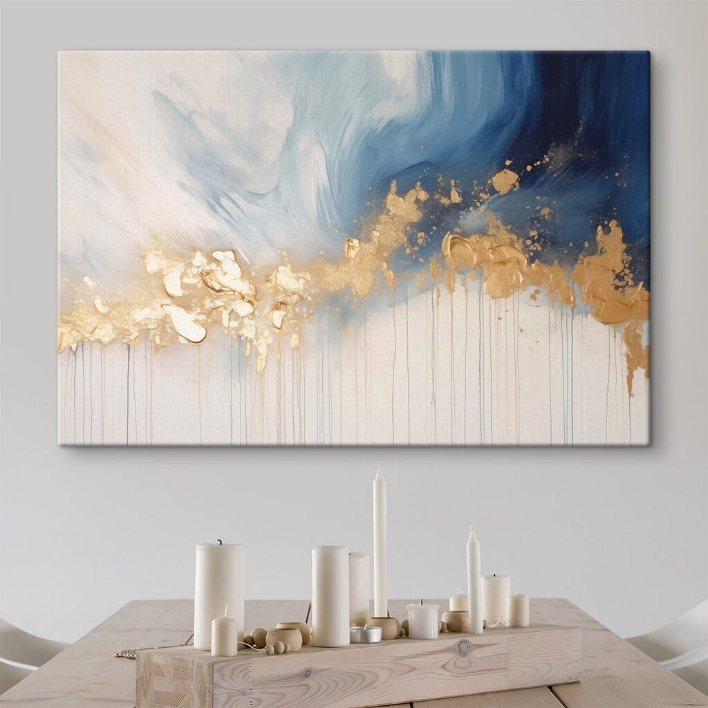 Abstract waves of blue and cream Abstract waves of blue and cream