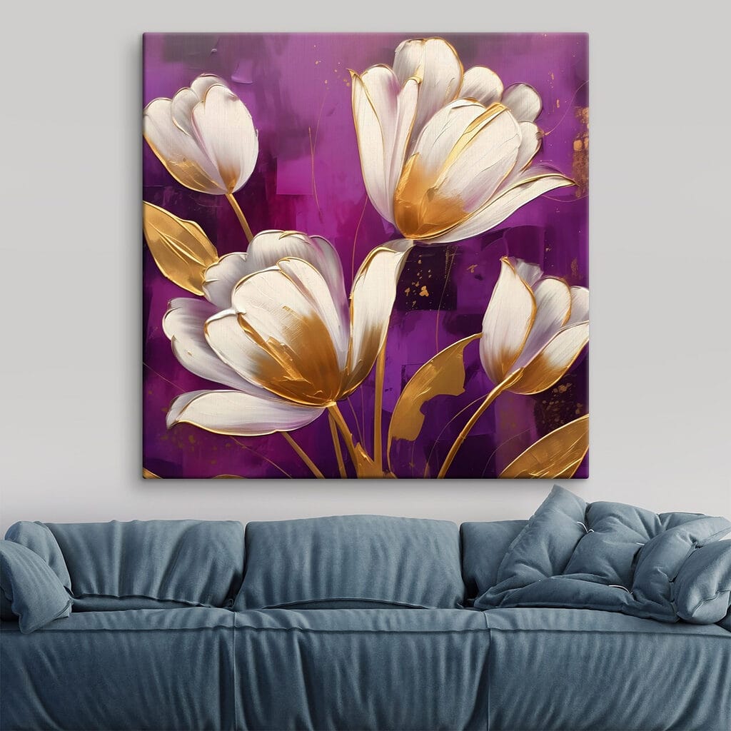 Elegant blooms on vibrant backdrop